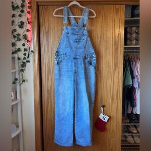 Kensie Jean Washed Blue Overalls